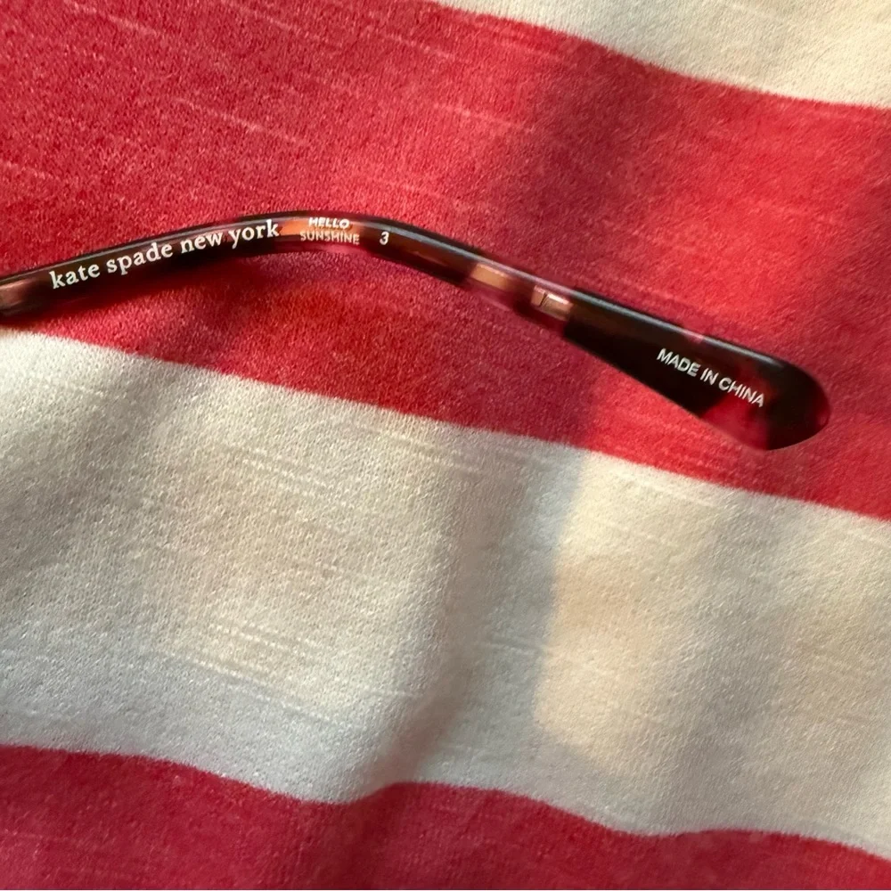 kate spade Ianna Brown Gradient Cat-Eye, Rose Gold Trim Sunglasses New In Case